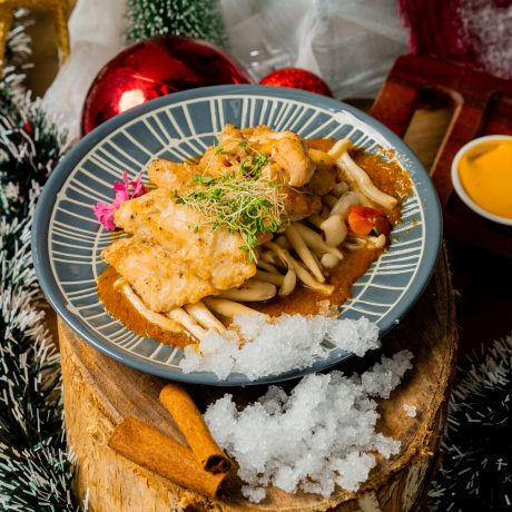 Miso Glazed Fish w. Japanese Mushroom